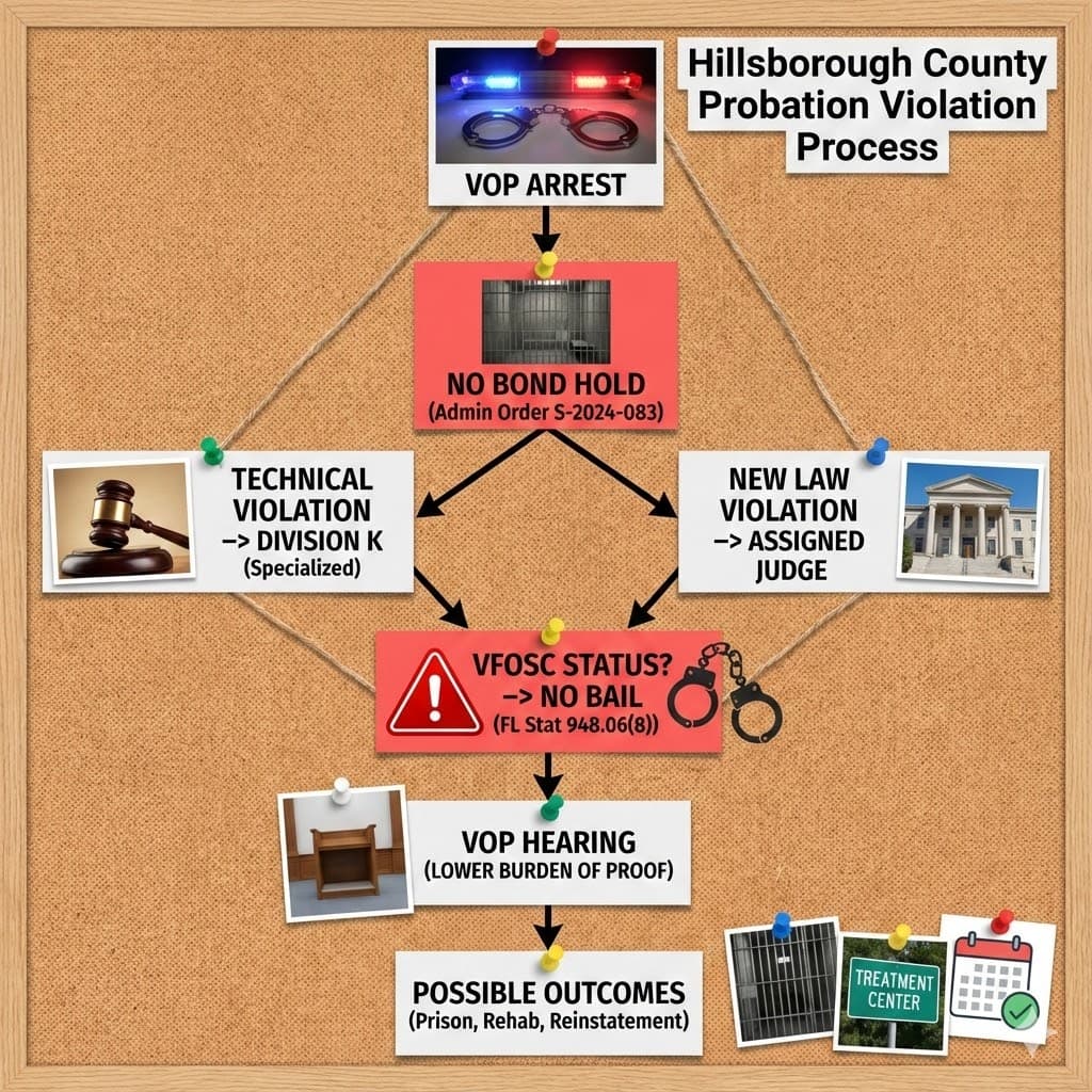 flowchart of different options after vop
