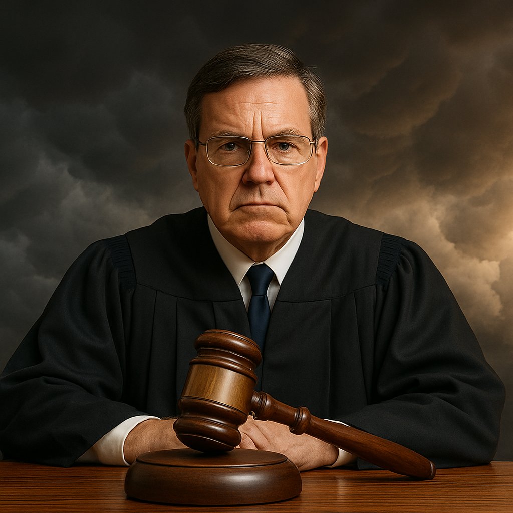 judge surrounded by clouds