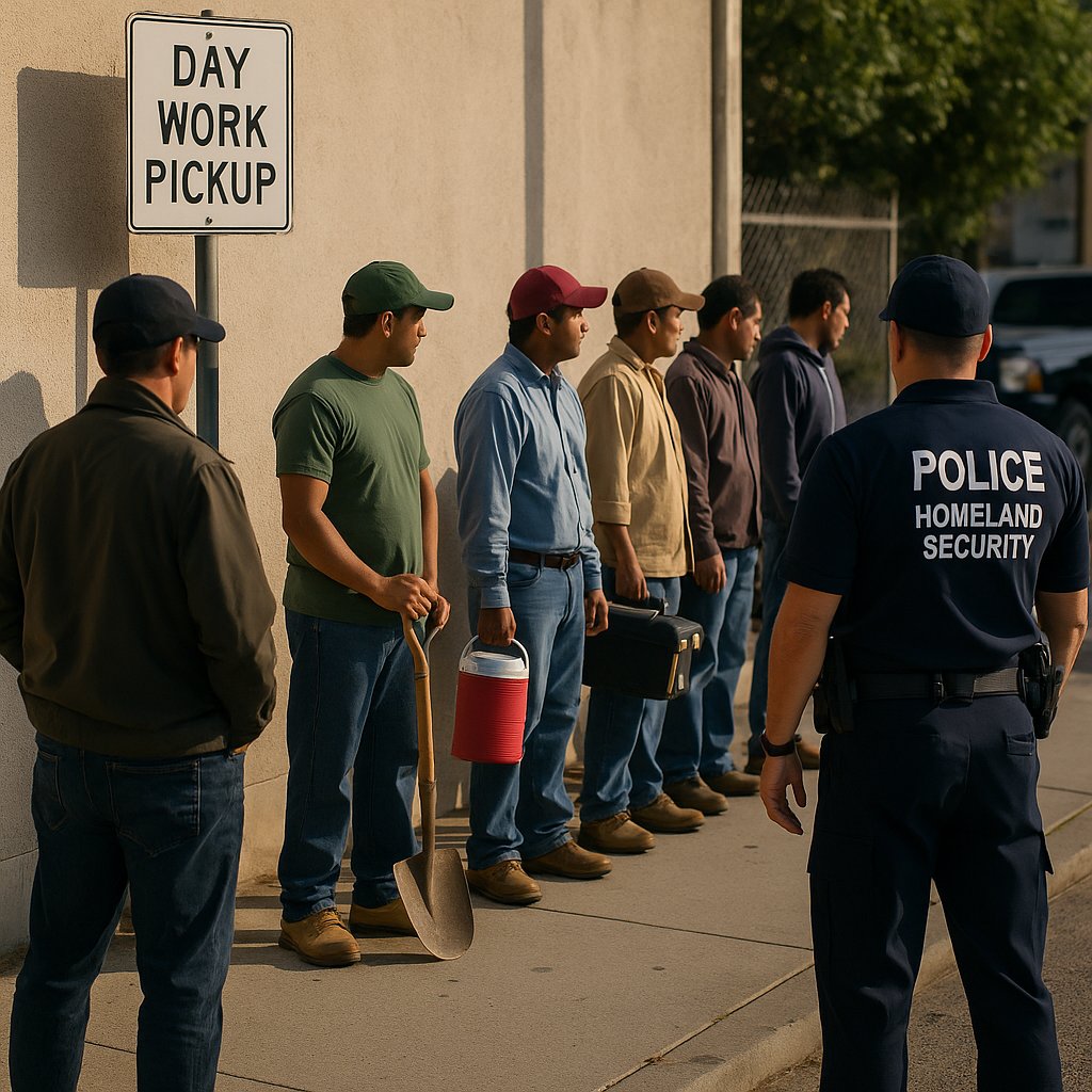 Law enforcement profiling at day labor site