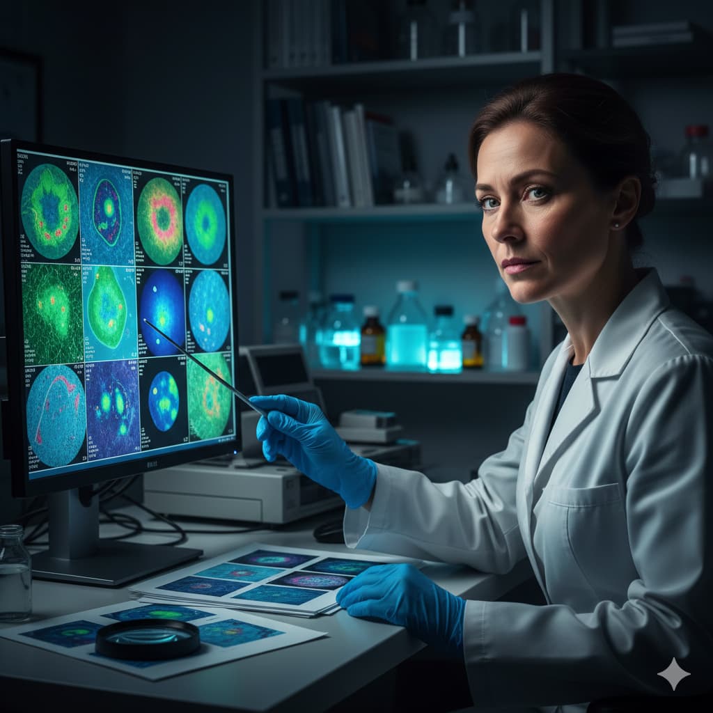 Doctor determining sourse of sexual genital injury