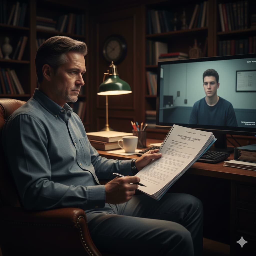 Psychologist watching video of a coerced confession in Tampa