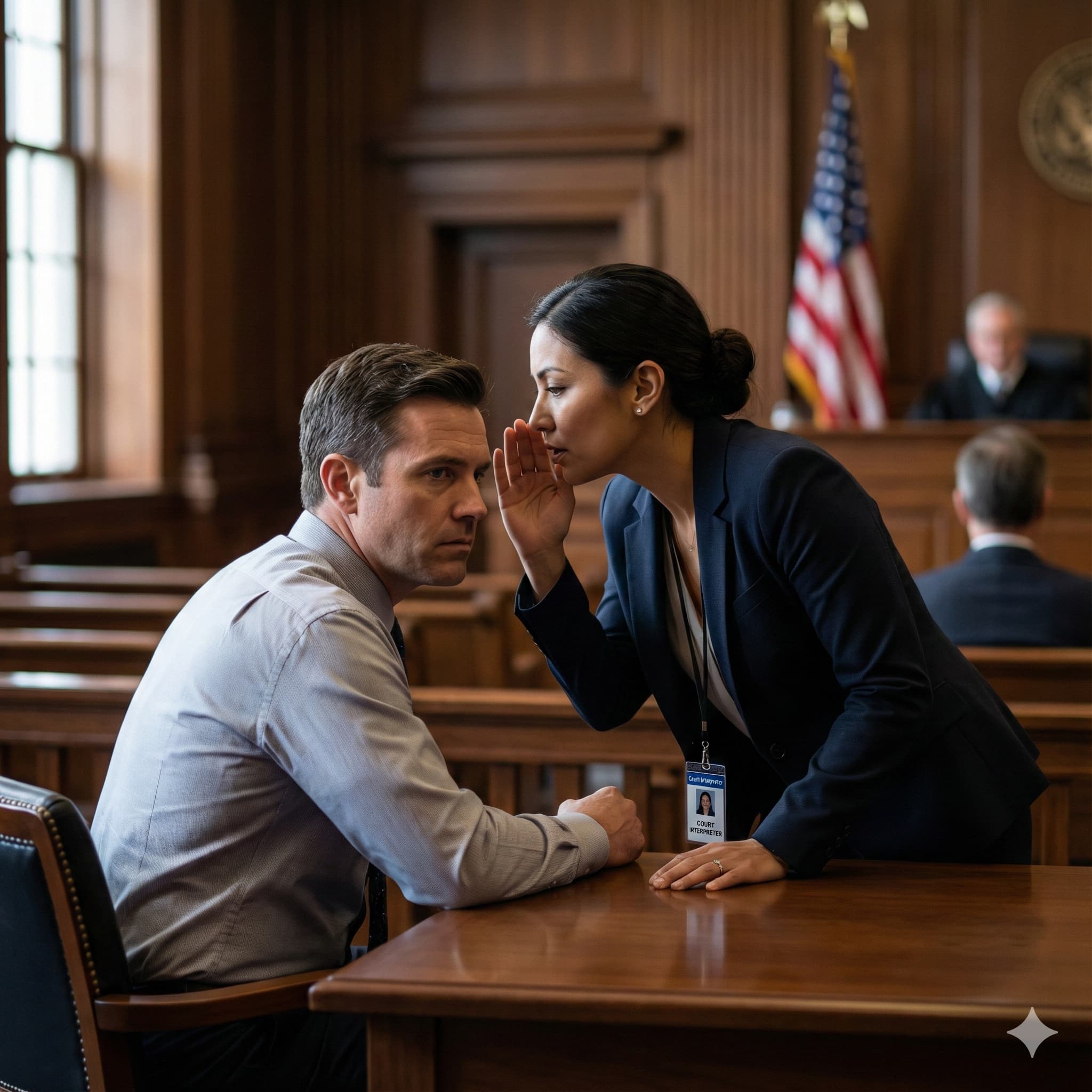 interpreter whispering to defendant