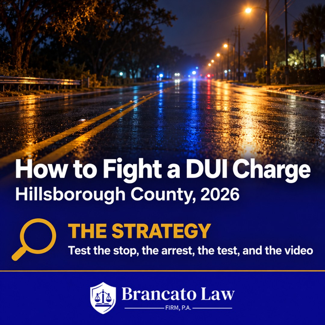 How to fight a DUI charge in Hillsborough County: the defense tests the stop, the arrest, the breath or blood test and the video, from The Brancato Law Firm, P.A., Tampa DUI defense.