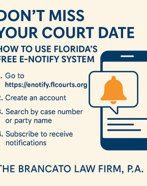Don’t Miss Your Court Date: How to Use Florida’s Free e-Notify System