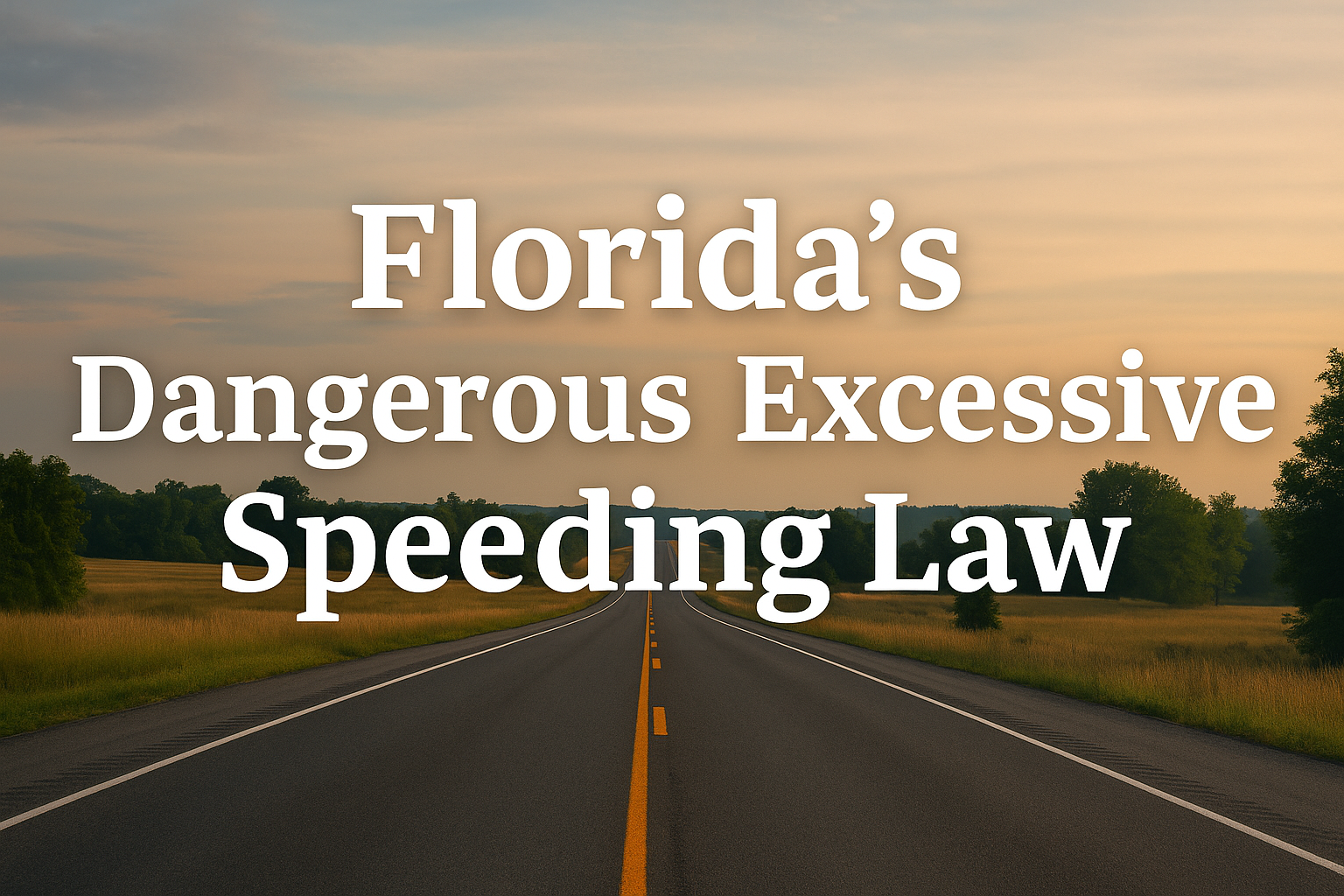 New Florida Law Creates Crime of Dangerous Excessive Speeding